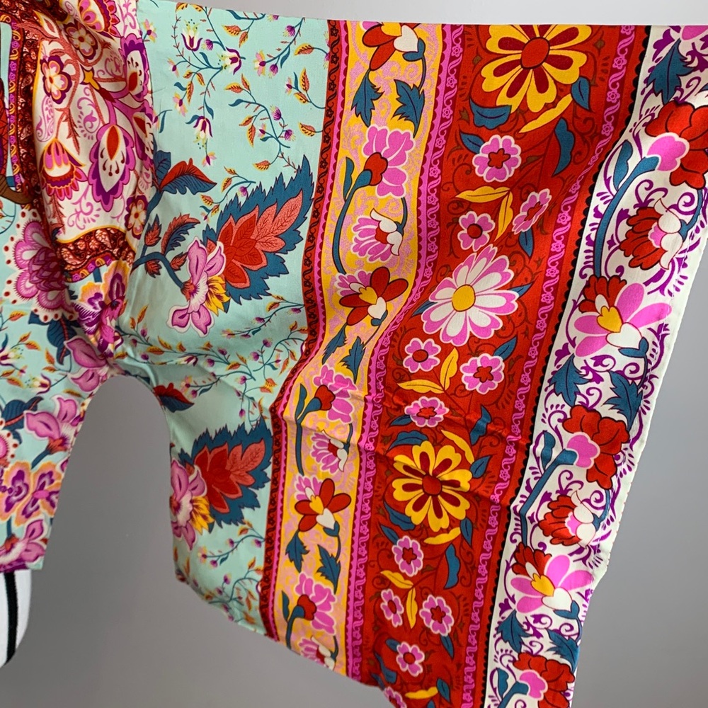 Floral Tie Front Crop Top Kimono NEW! - Picture 9 of 10